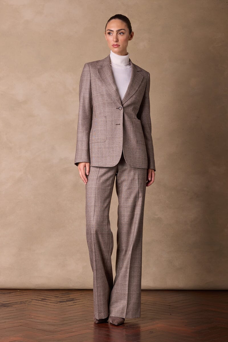 Lily (Long line) / Sylvie Suit - Brown Check