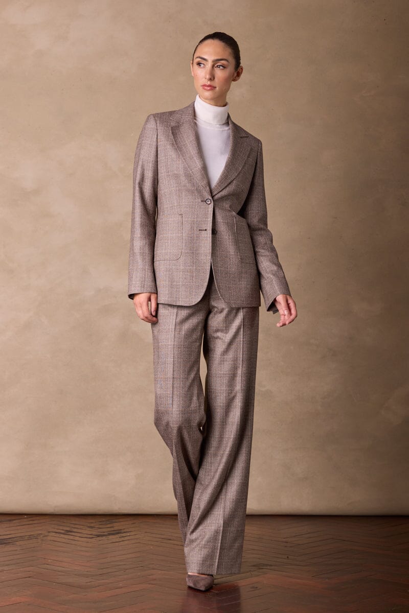 Lily (Long line) / Sylvie Suit - Brown Check