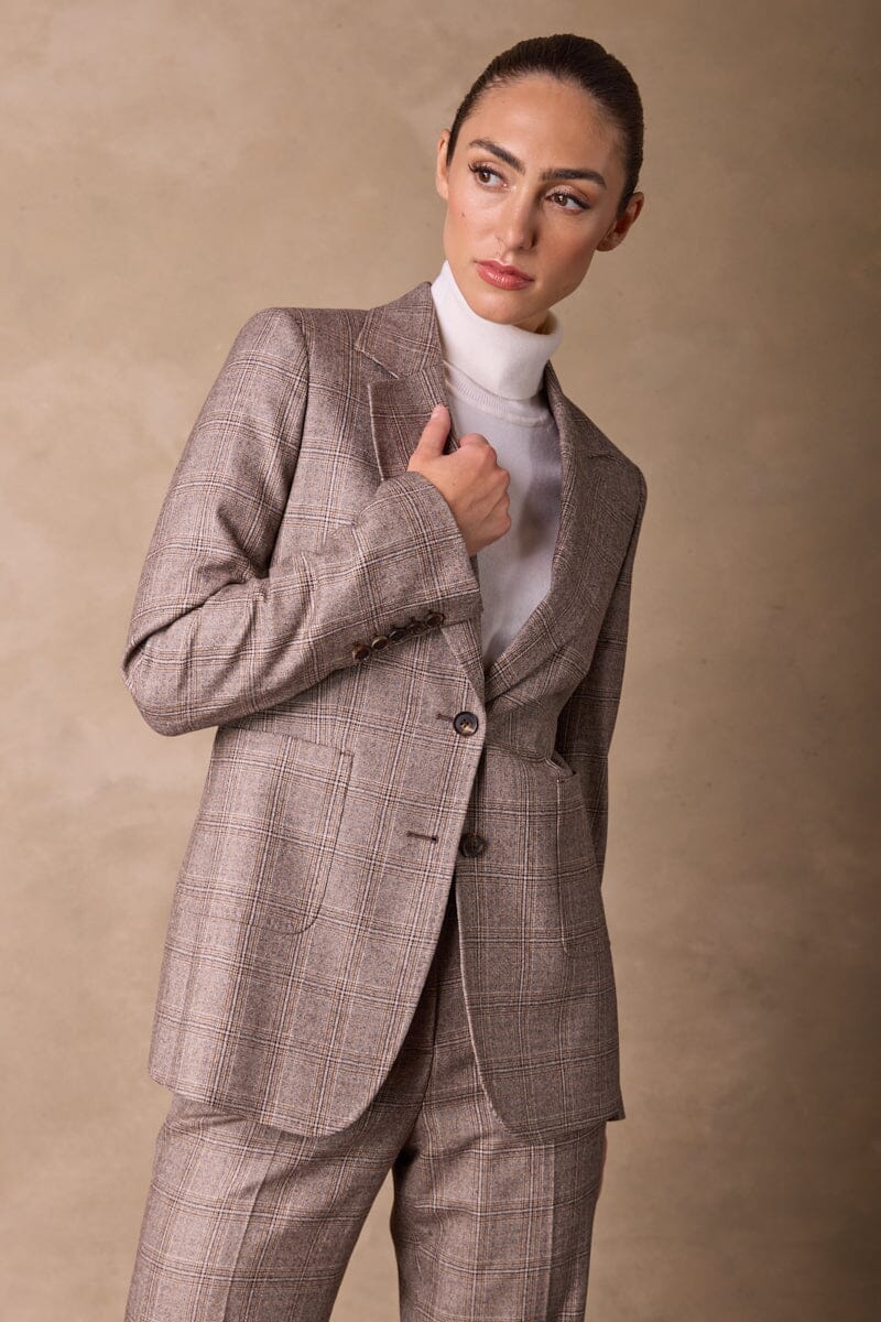 Lily (Long line) / Sylvie Suit - Brown Check