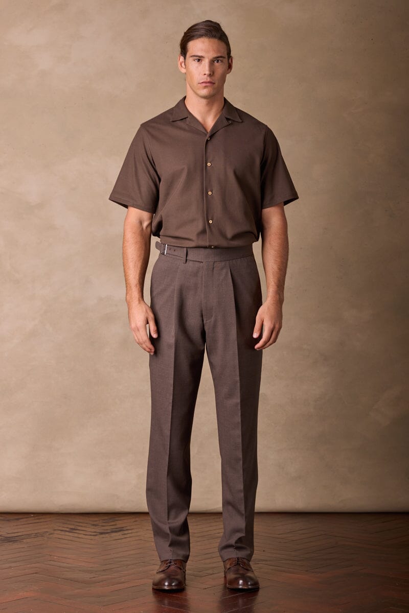 Gurkha Trouser - Brown Wool Stretch