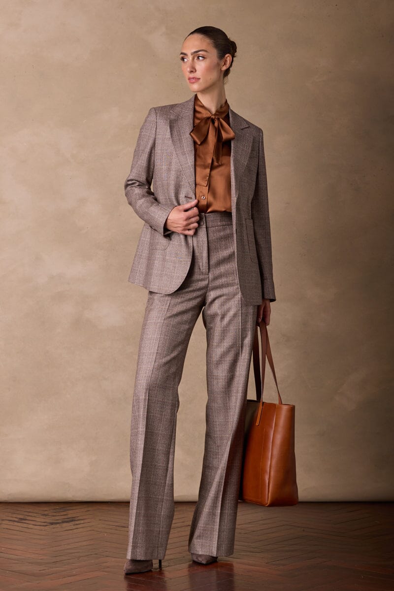 Lily (Long line) / Sylvie Suit - Brown Check