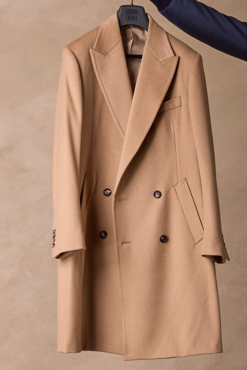 The Blake (Long) Coat - Camel Wool Silk