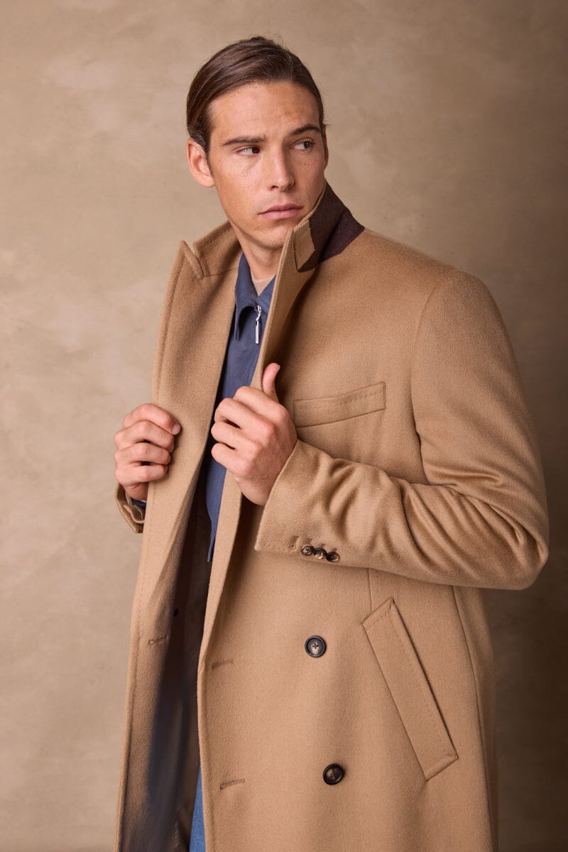 The Blake (Long) Coat - Camel Wool Silk