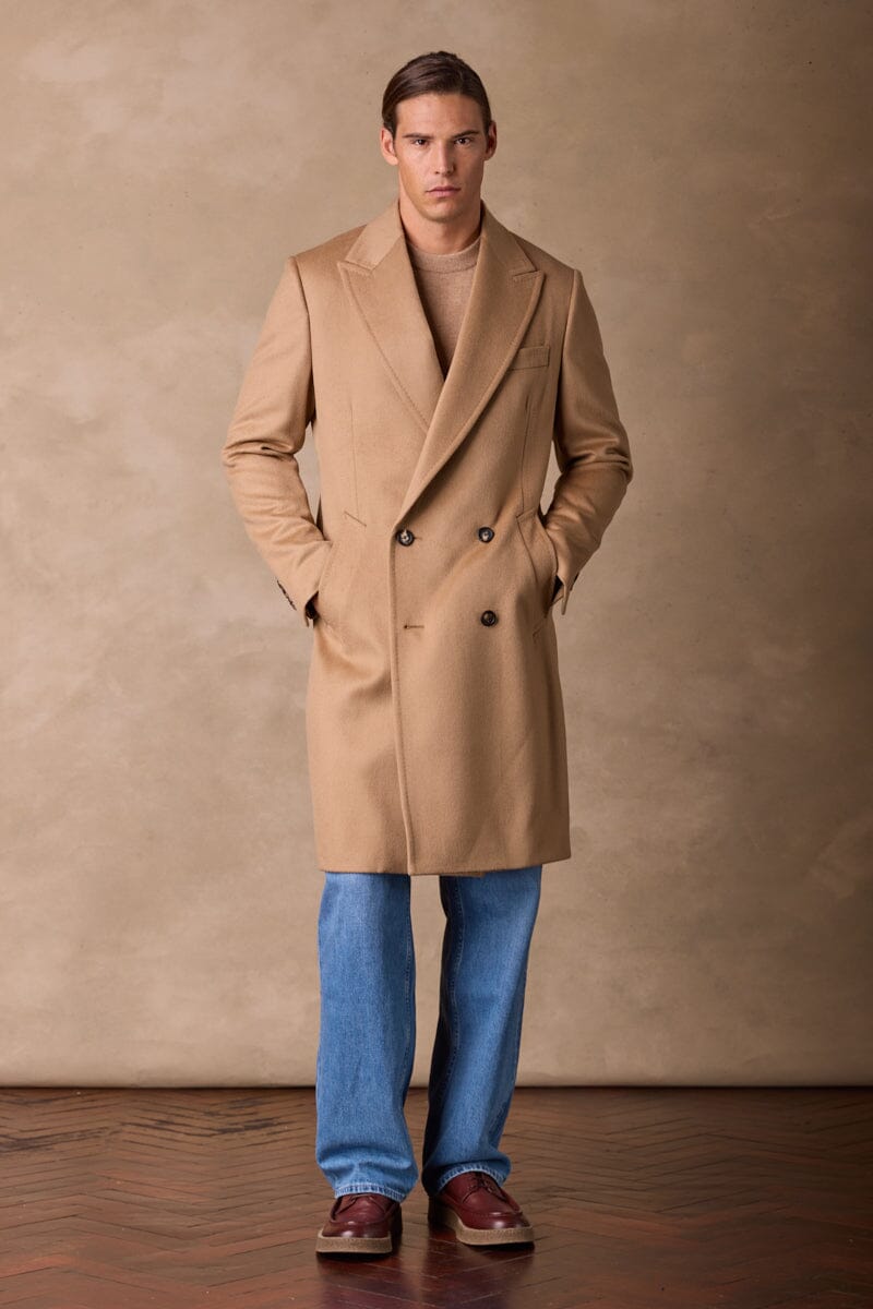 The Blake (Long) Coat - Camel Wool Silk