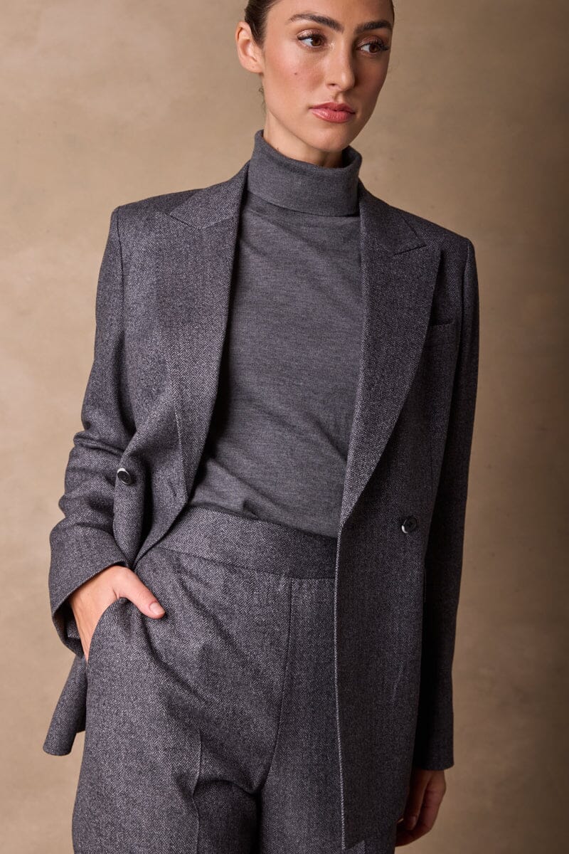 Alexis / Laura Suit - Charcoal Herringbone
