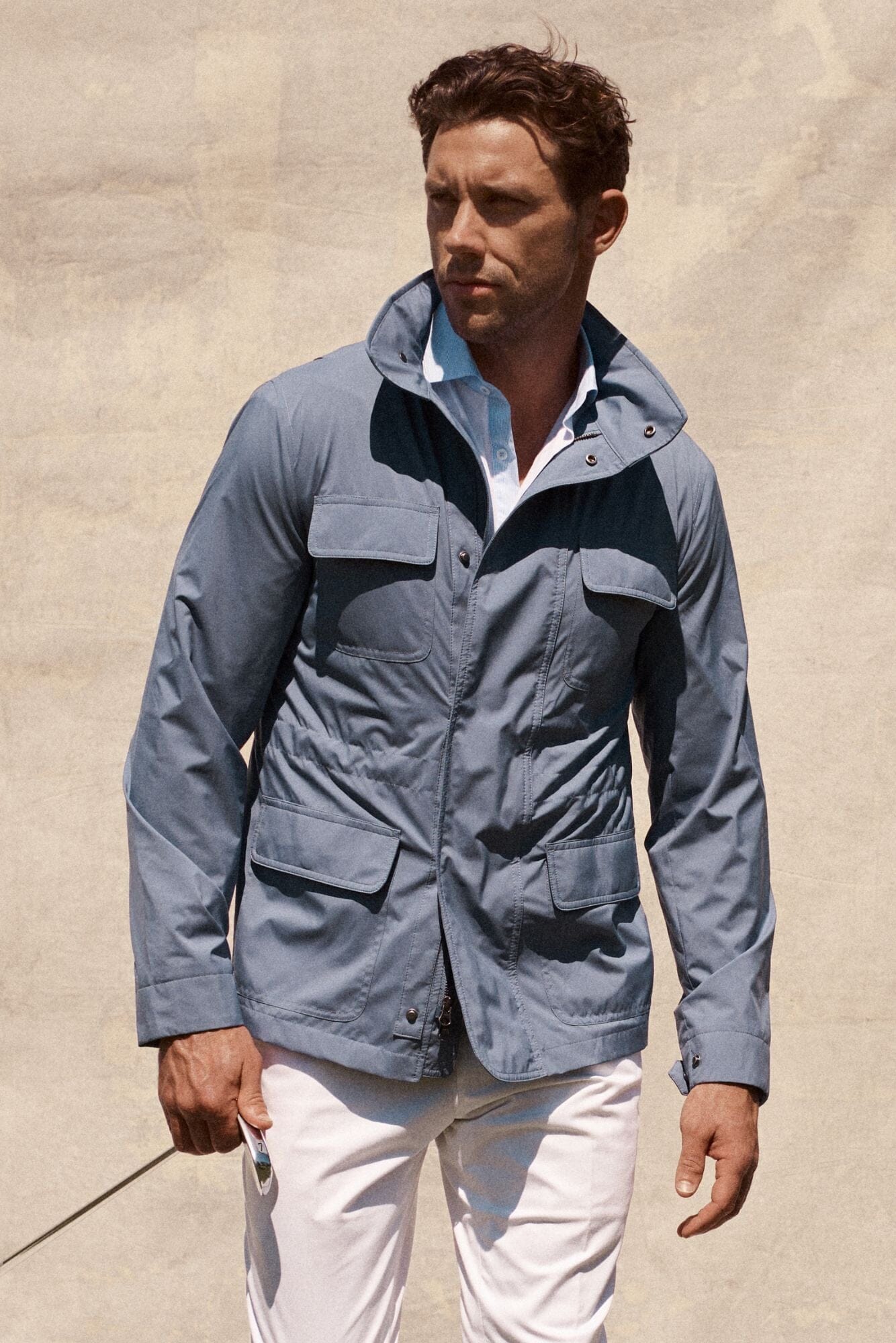 Hooded Field Jacket - Sky Blue Tech