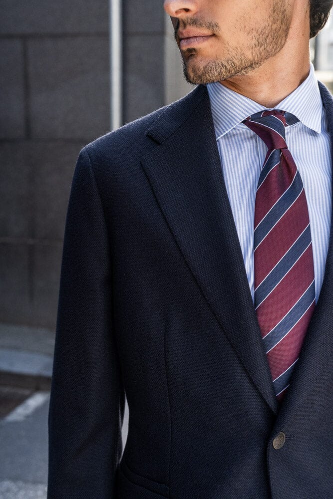 Liam Blazer - Navy Wool & Cashmere Hopsack