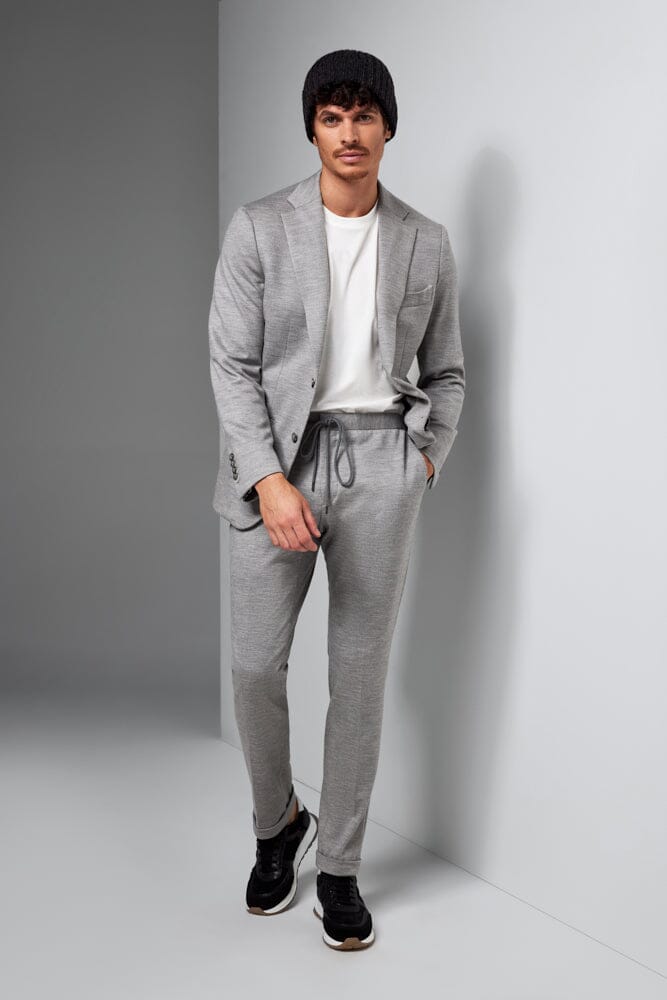 Liam Bailey Wool Jersey Suit - Lt Grey