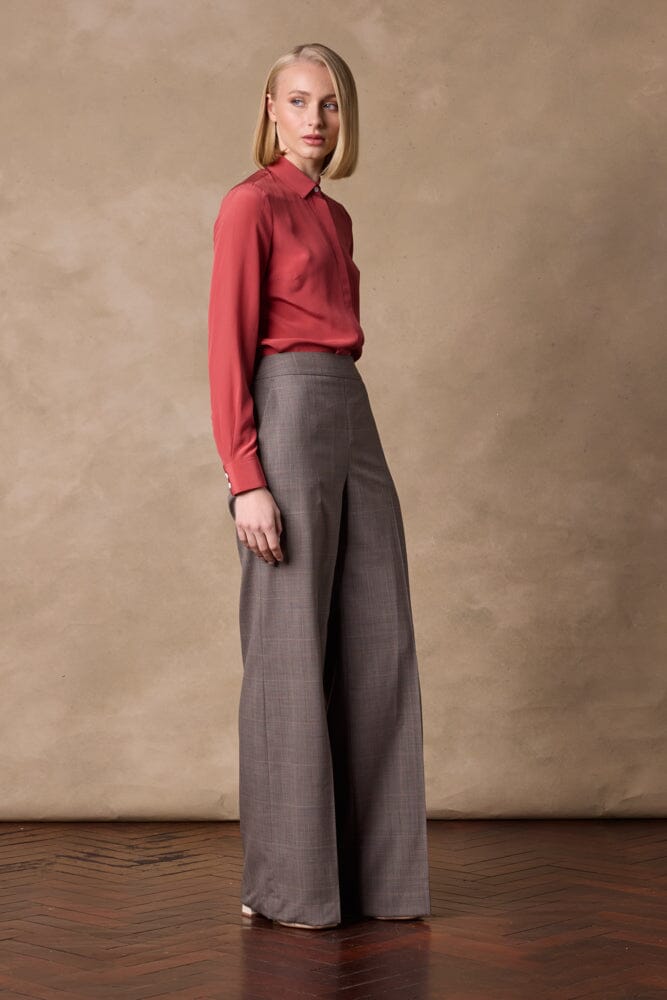 The Charli/Silvie Suit - Brown Black Rust Check