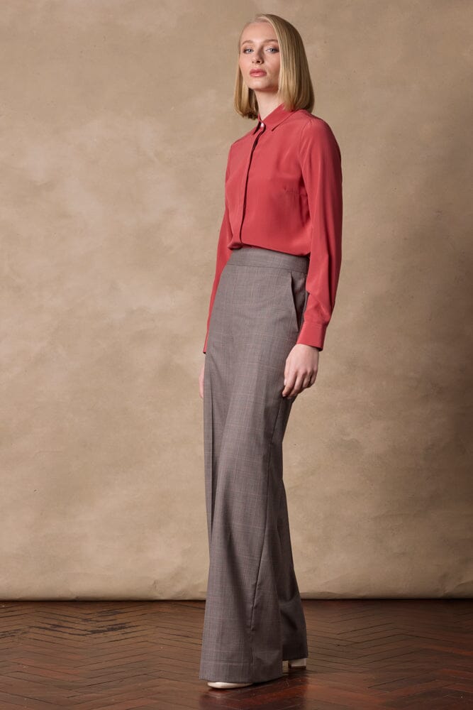 Silvie Pant - Brown Black Rust Check