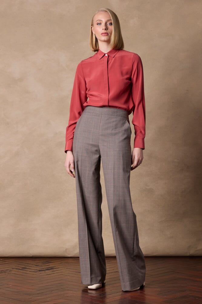 Silvie Pant - Brown Black Rust Check