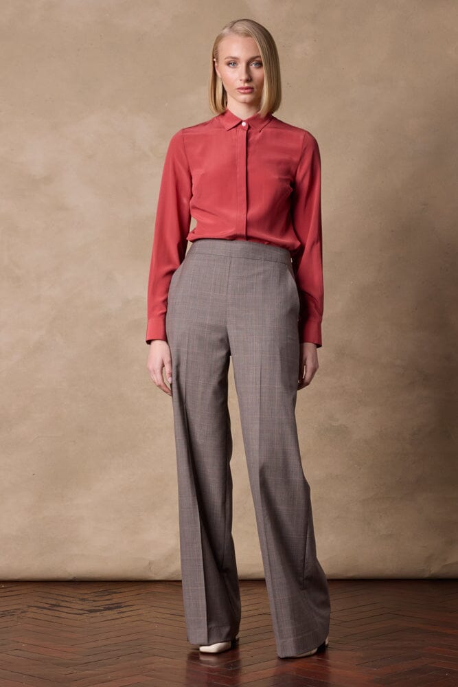 Silvie Pant - Brown Black Rust Check
