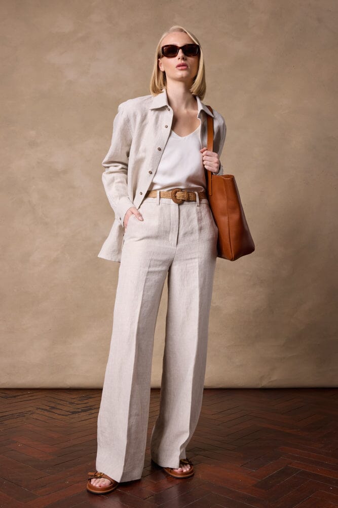 Josephine Relaxed Linen Shirt - Natural Linen