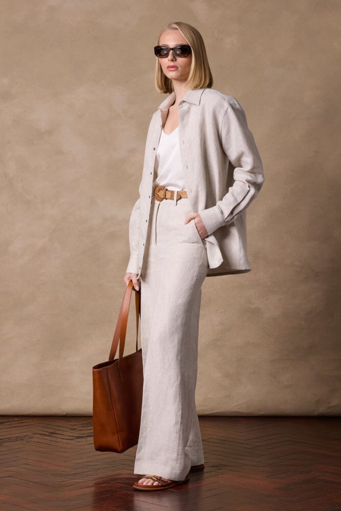 Josephine Relaxed Linen Shirt - Natural Linen