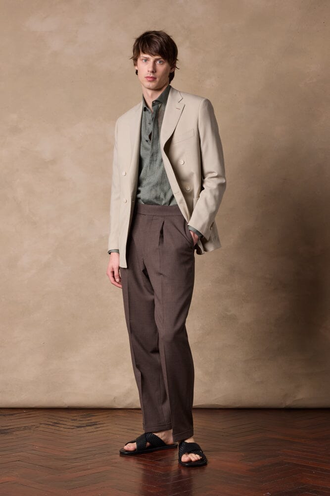 Matteo DB Suit - Sand Wool