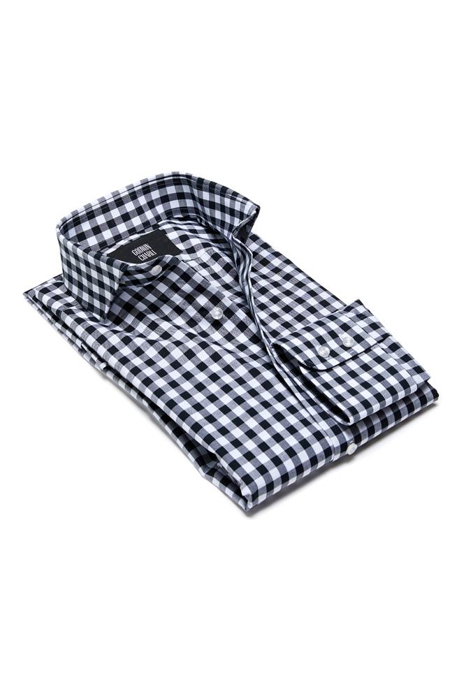 Pilot (BC) Shirt - Black and White Check Cotton