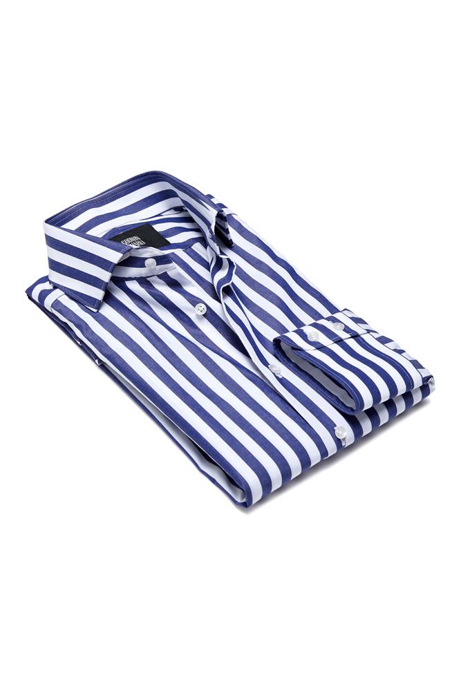 Pilot (BC) Shirt - Extra Large Navy Stripe