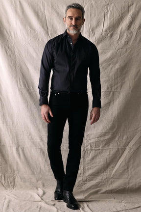 The Regis - Black Contrast Evening Shirt
