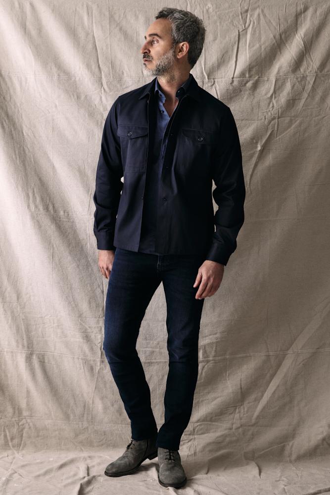 Stevie Overshirt - Dk Navy Cotton Gaberdine