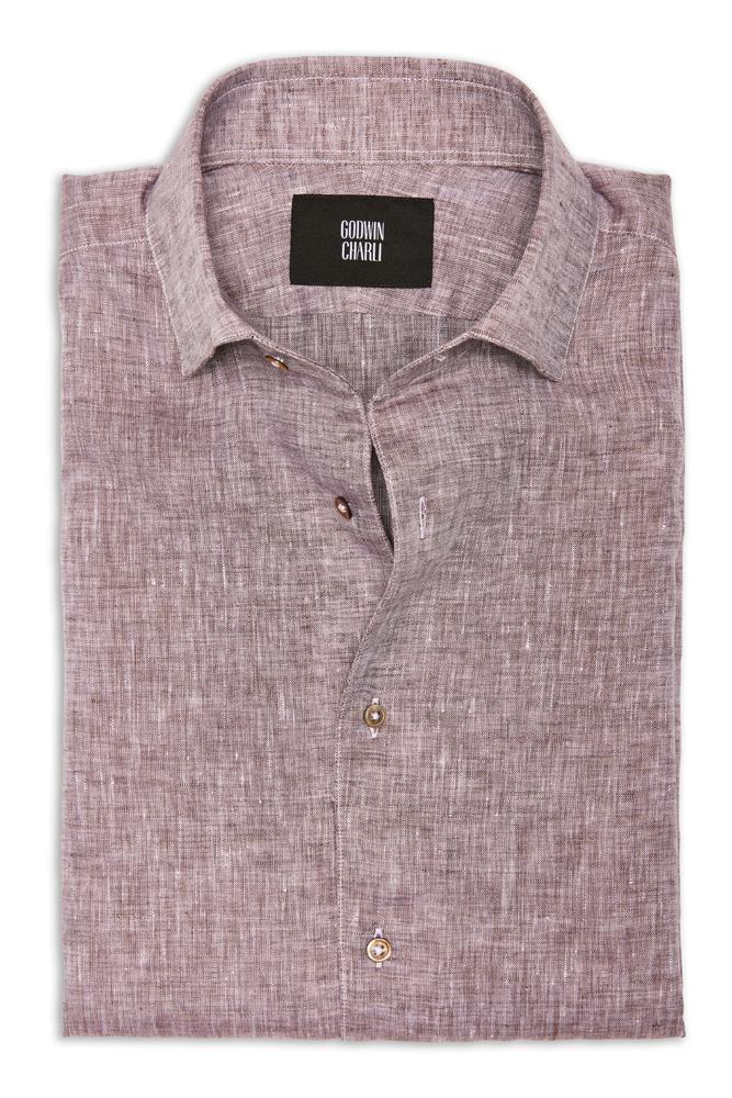 Cooper Shirt  - Lt Brown Linen Shirt
