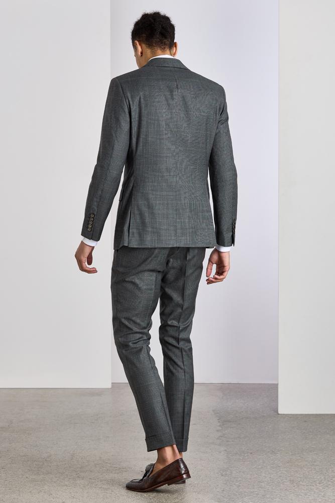 Greyson Suit - Grey POW with Brown Window Check