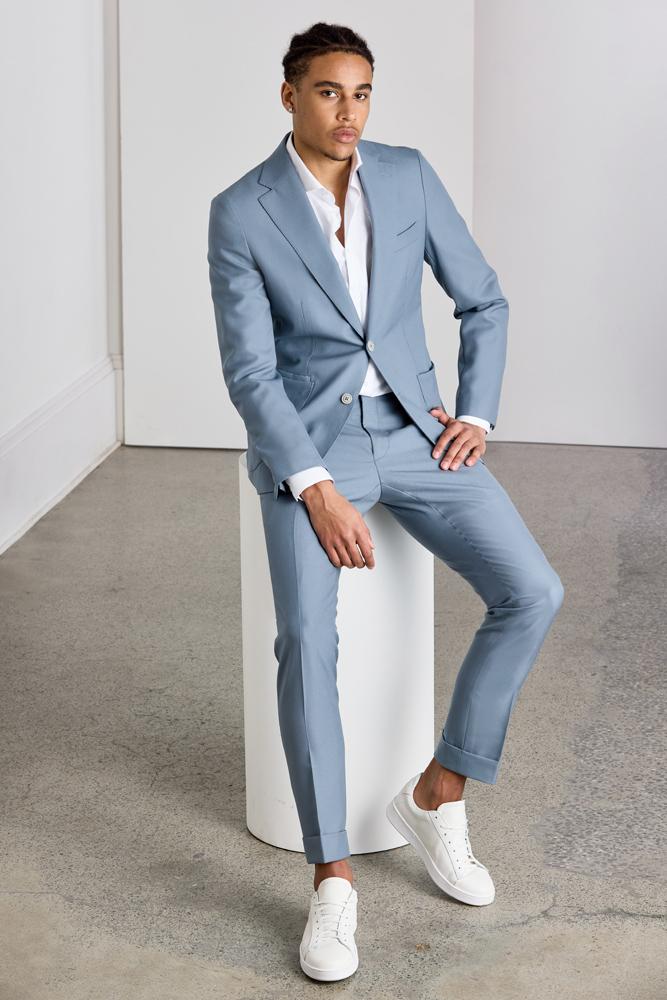 The Liam Suit - Powder Blue Tropical Wool