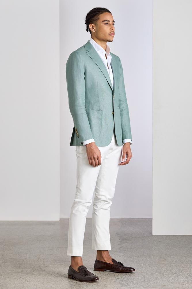 Julius Sports Jacket - Mint Linen 7440