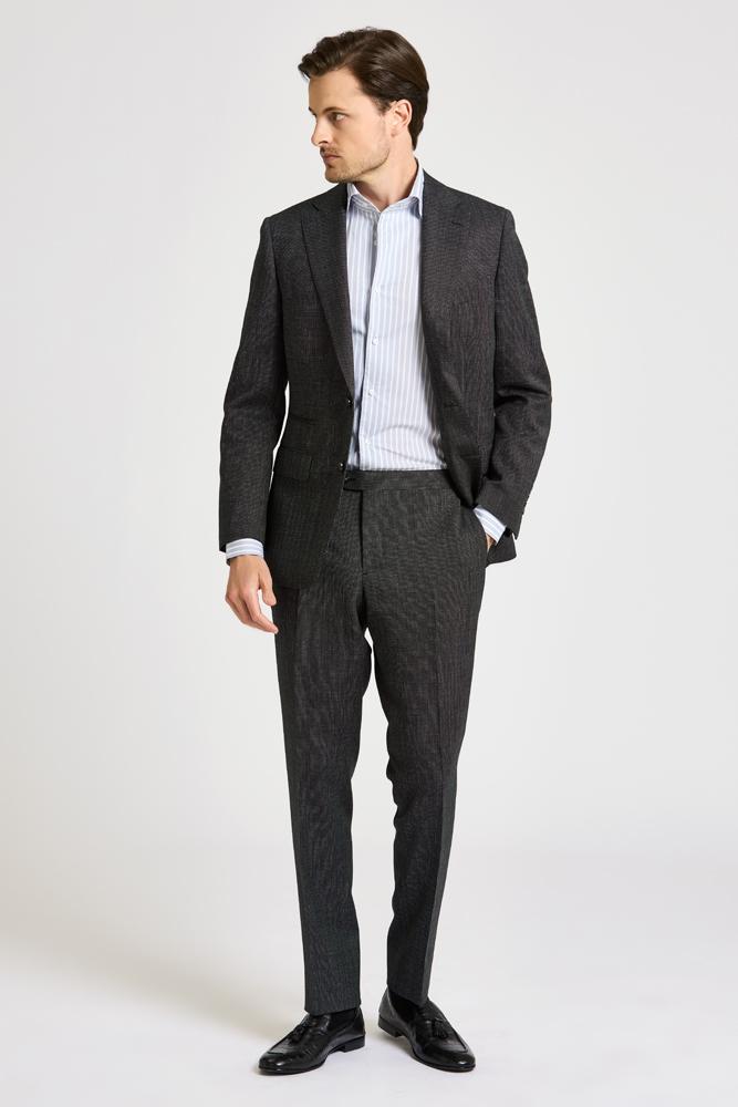 Greyson Suit - Black White Pin Dot