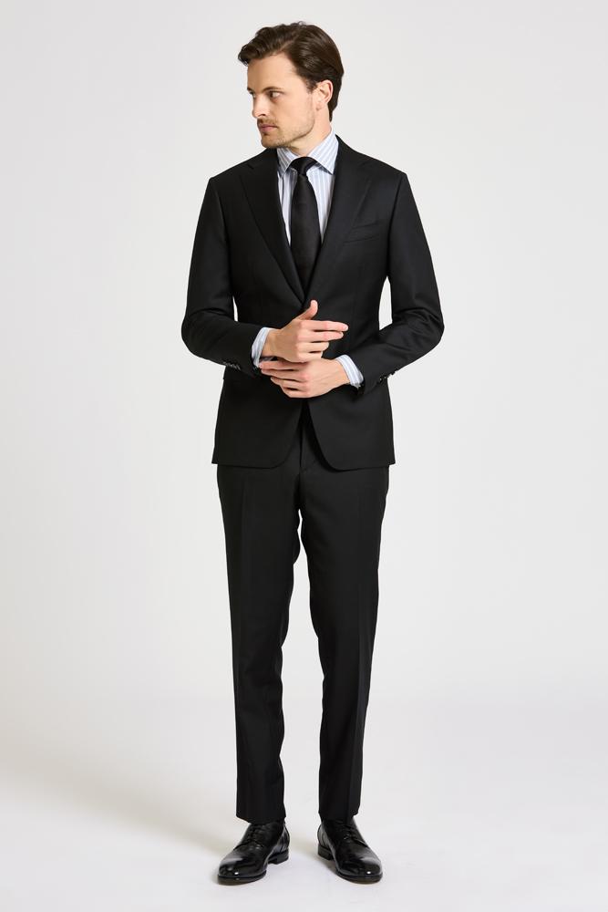 Greyson Suit - Black Wool 004