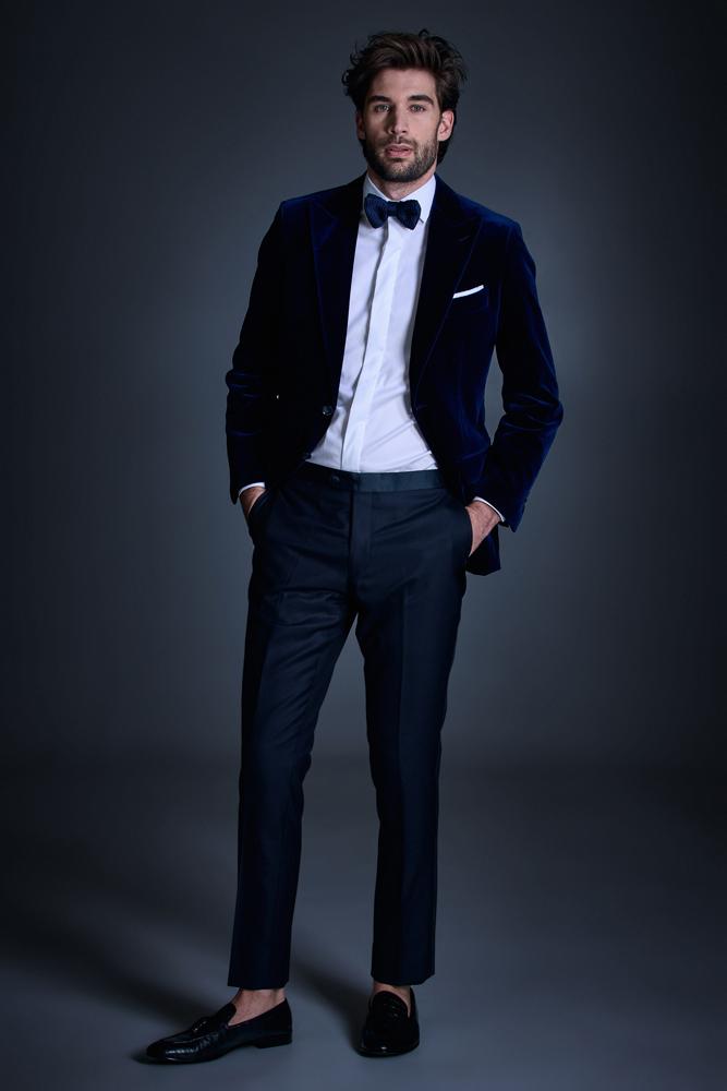 Kingsley Tuxedo Trouser - Darkest Navy 5905