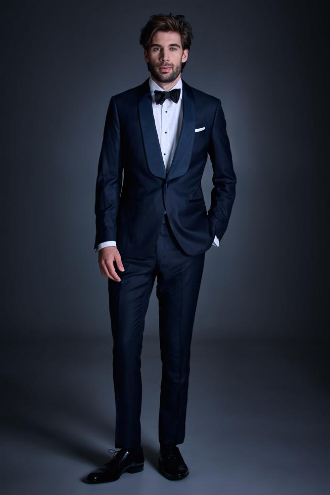 Navy tuxedo black on sale tie