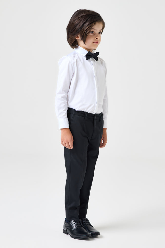 Elton Tuxedo Shirt - White