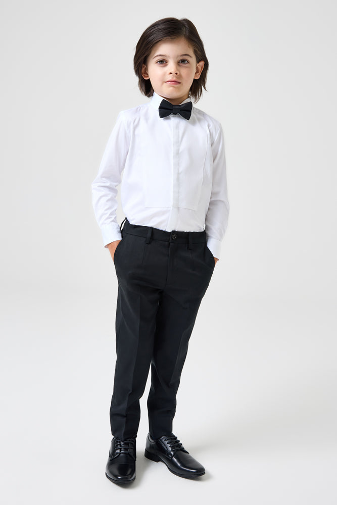 Elton Tuxedo Shirt - White