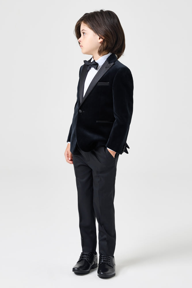 Prince Velvet Tuxedo Jacket - Black