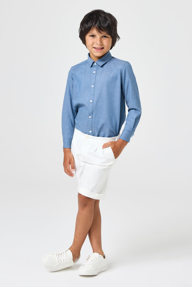 Urban Tailored Shorts - White Stretch