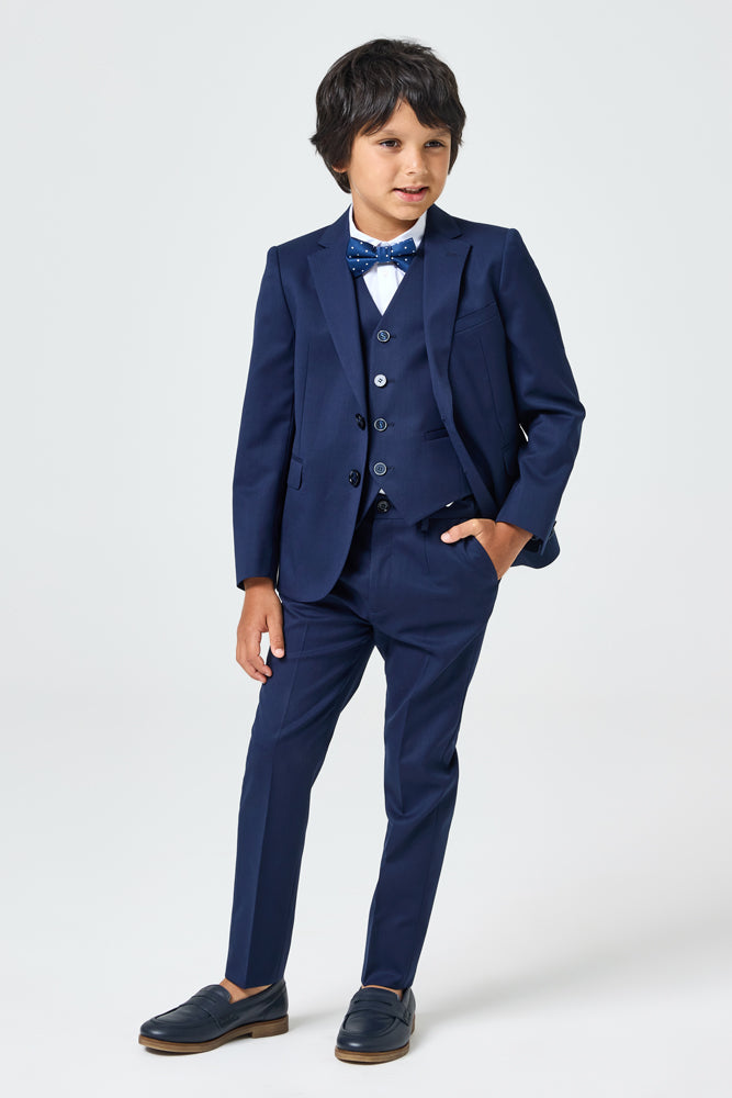 Lennon 3 Piece Suit - Navy Wool Stretch