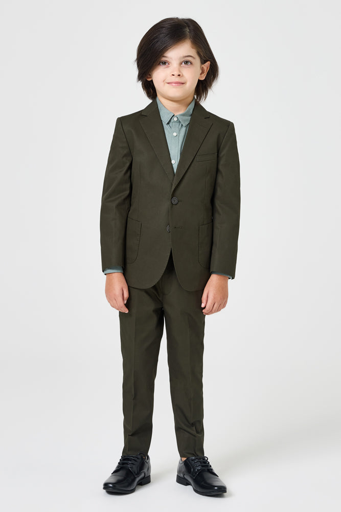 Hendrix 2 Piece Suit - Olive Cotton