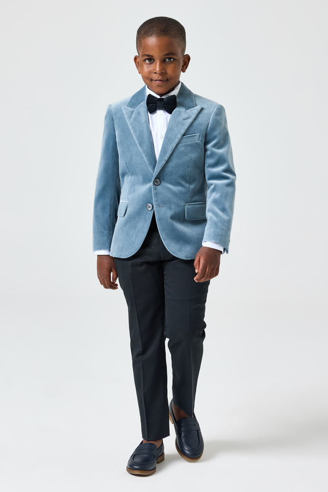 Freddy 2 Piece Velvet Tuxedo Ice Blue