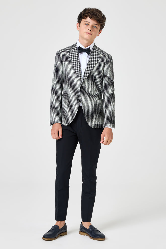 Hendrix Blazer - Black & White Houndstooth Wool