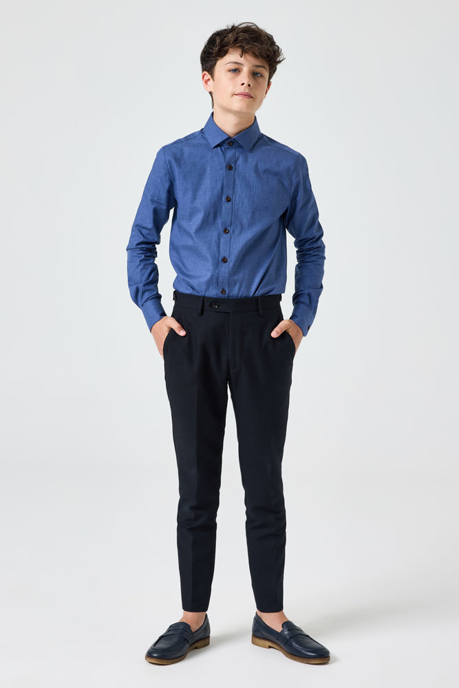 Roy Tailored Shirt - Medium Blue Denim