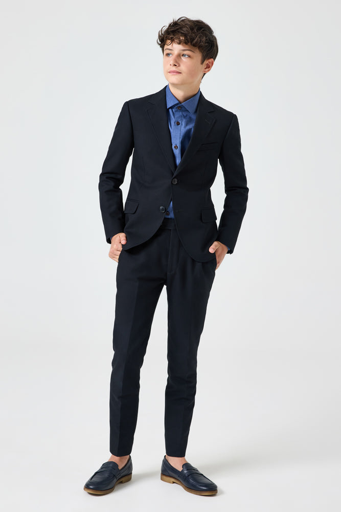 Jimi 2 Piece Suit - Black Cotton