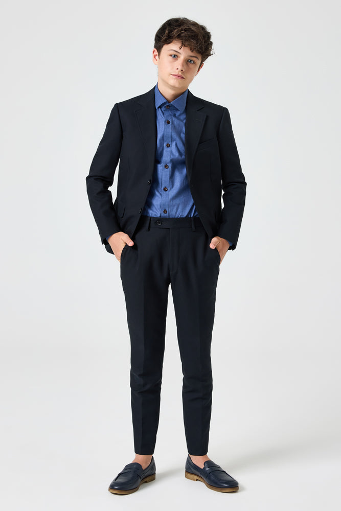 Jimi 2 Piece Suit - Black Cotton