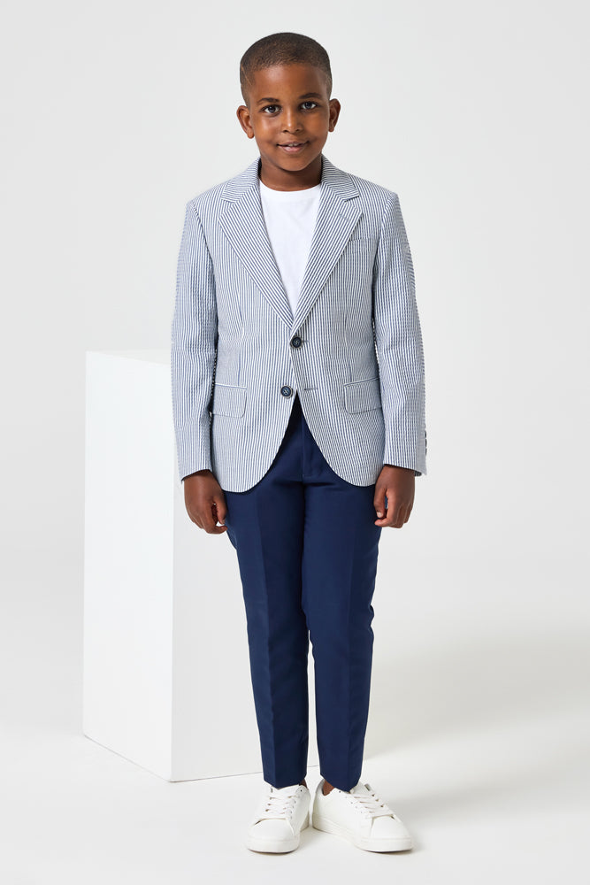 Jimi Blazer - Navy & White Stripes