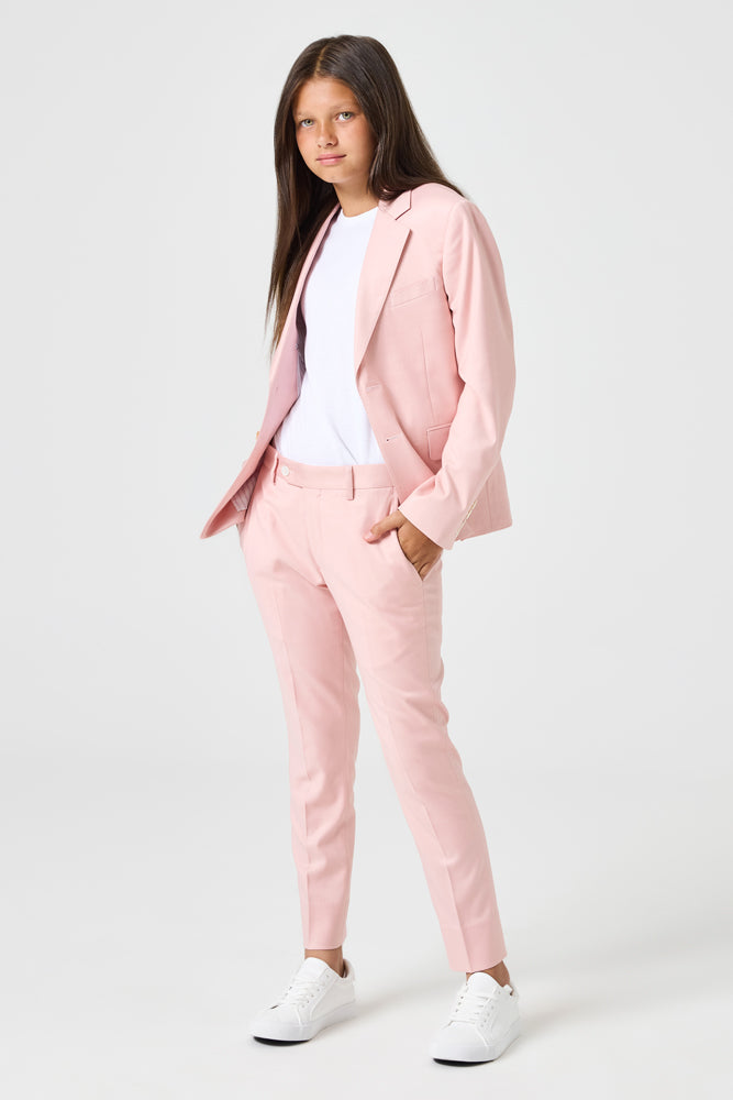 OMC 2-Pieces Women's Blush Pink Luxe Suit – OMC Formal