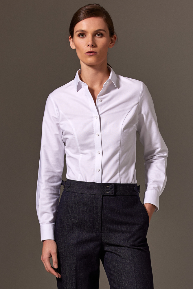 Victoria Classic Shirt - White Cotton