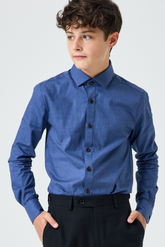 Roy Tailored Shirt - Medium Blue Denim