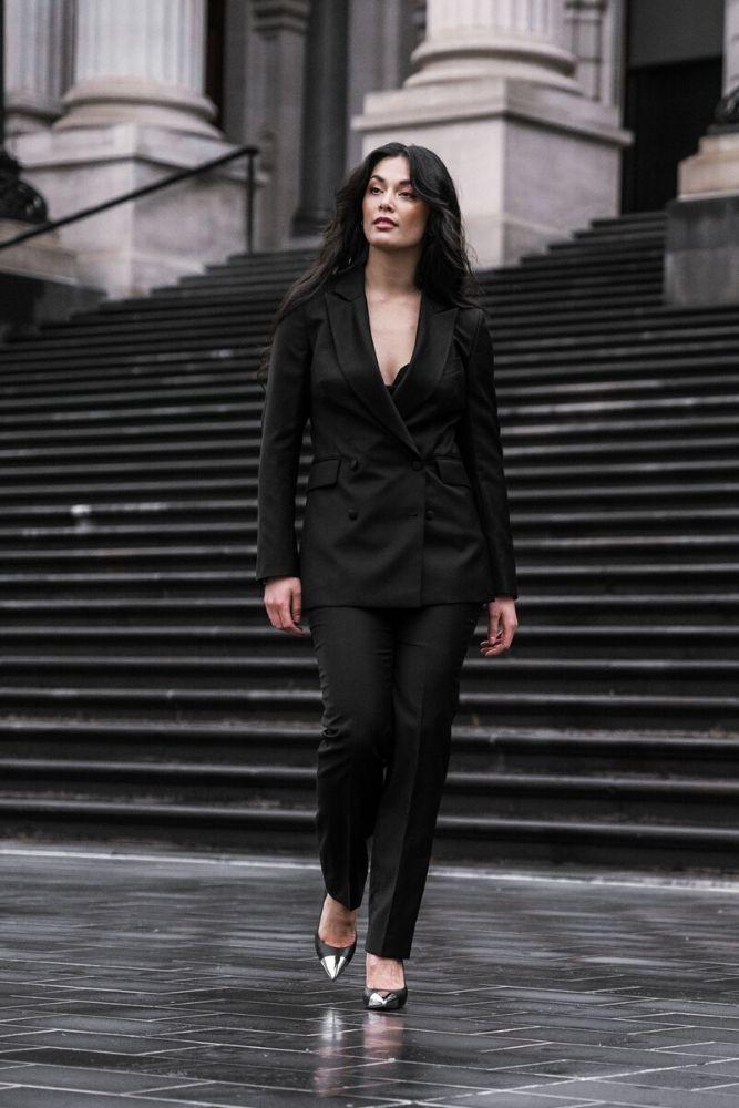 Luna Tuxedo Suit - Black