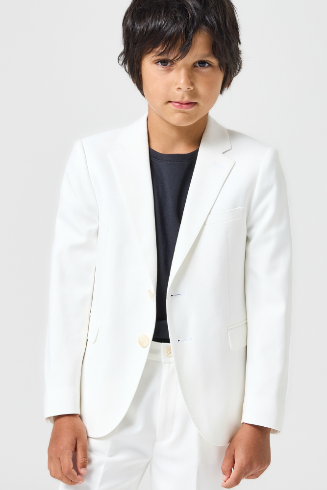 Jimi Blazer - White Stretch