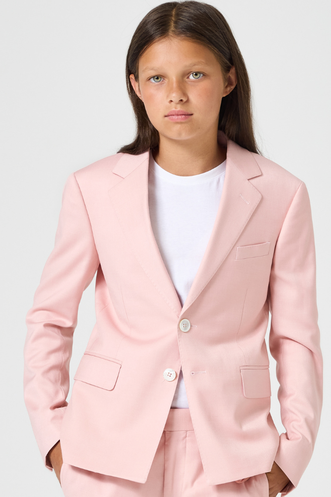 Pink blazer for girls deals