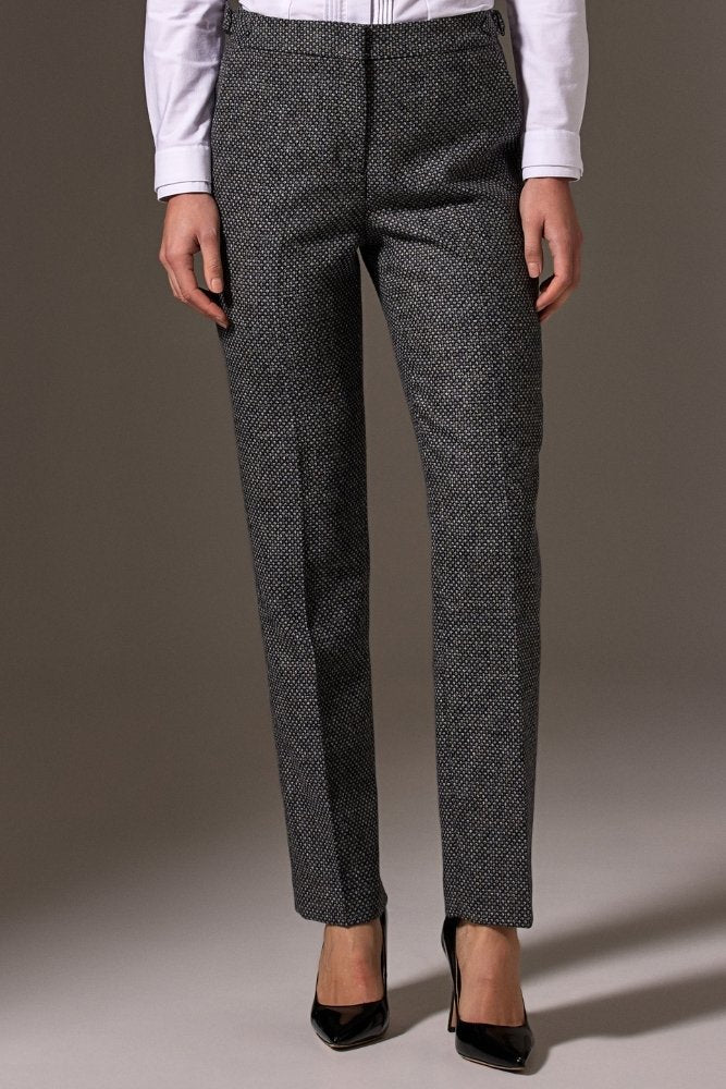 Ruby Lux Pant - Grey Blue Tweed